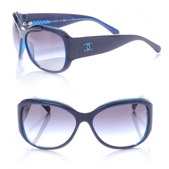 CHANEL Accessories - CHANEL Mother of Pearl CC Sunglasses 5226 Blue